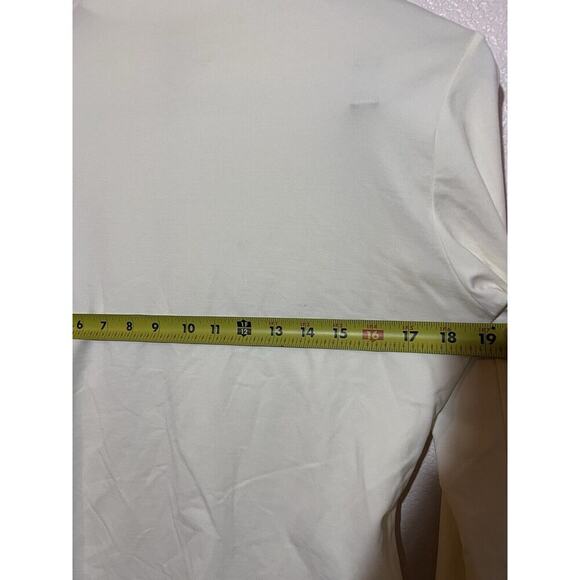 Anne Fontaine Ivory Activewear Ruched Long Sleeved Jacket Size 3 Small Paris - Picture 7 of 8